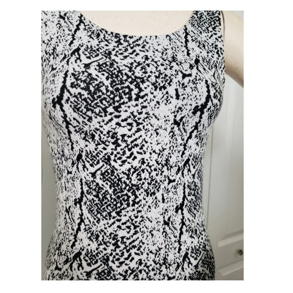 H&M Divided Black & White Speckled  Cocktail Mini Tank Dress Size 6 Low back - Picture 4 of 9